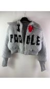 Linus Stueben Women's I Love Poodles Knitted Sweater, Grey, No Sizing. Used, Pit to Pit 18