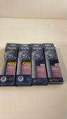 Four Oral B Pro Sensitive Clean Toothbrush Heads, 4 Per Pack, White. Box damaged