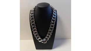 Vitaly Unisex Riot Chunky Silver Necklace, Size 50cm/20