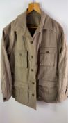 Anderson & Sheppard Men's Jacket, Cotton, Long Sleeve, Tan, XL. Used