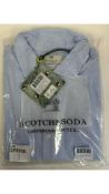Scotch & Soda Women's Stretch Cotton Slim Shirt, Blue, Size 14