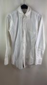 Thom Browne Mens Cotton Button Down Shirt, White, Size 1. Used, Marks On The Collar