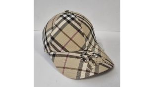 Burberry Check EKD Twill Baseball Cap, Large