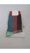 Three packs of Jo Gordon Multicolour Vertical Stripe Ankle Socks, Size M