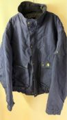 Carhartt Men's Jacket, Zip Pully Missing, Navy, XL, Marked. Used