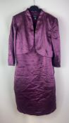 R M Richards Womens Jacket Dress, Purple, Size 12