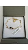 Coeur De Lion Bracelet Mini Cubes & Chain, Gold, Black