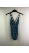 Antigel Womens Swimming Costume, Blue Multi Coloured, Size Medium