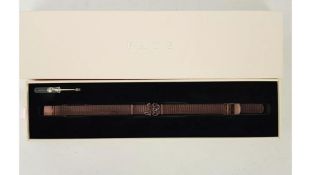 FAYE Bracelet Mesh Strap with Charm, Rose Gold