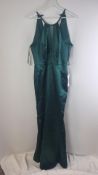 Sorella Vita Sleeveless Dress, Forest Green, Size UK 14. Defects, Some Fraying to The Bottom