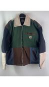 Carhartt Mens Patchwork Reworked Jacket, Multicolored, Size S, No Tags