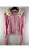 Linus Stueben Women's Hello Kitty Cardigan with Hands, Pink. Used, No Size, Pit to Pit 18