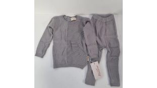 Three Mon Tresor Baby Outfit, Top and Bottoms Set, Grey, Size 6 Months