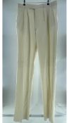 Anderson & Shepard Men's Cotton Trousers, Cream, W38/L38
