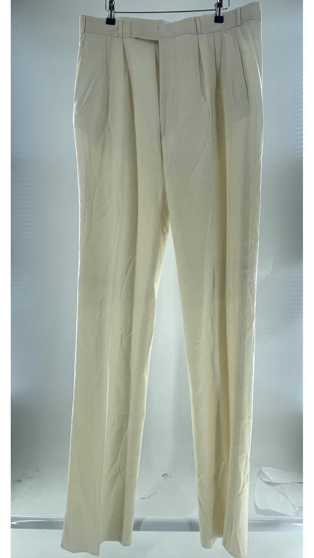 Anderson & Shepard Men's Cotton Trousers, Cream, W38/L38