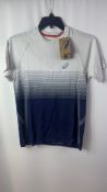 Asics Men's Sealmless Top, Birch, Blue, Size XS