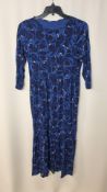 Seasalt Cornwall 3/4 Sleeve Midi Dress, Ink Blue, UK 12