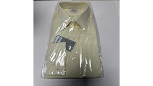 Budd Shirtmakers Men's Poplin Shirt, Cream, Size 41cm/16