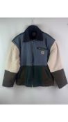 Carhartt Mens Patchwork Reworked Jacket, Multicolored, Size S, No Tags