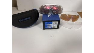 Tifosi Aethon Interchangeable Lens Sunglasses, White/Black