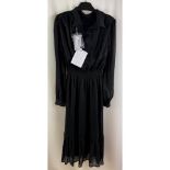 Kaos Women's Collard Nero Dress, Black, Size 30