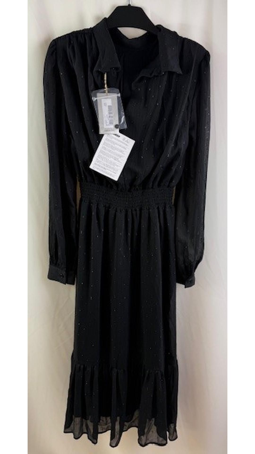 Kaos Women's Collard Nero Dress, Black, Size 30