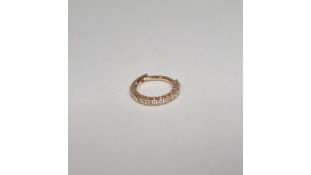 Thomas Sabo Rose Gold Zirconia Mini Hoop Single Earring, 12mm