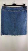 Lauren Jeans Co Women's Denim Skirt, Side Zip, Navy, Size 14. Used