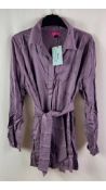 THE-ARE Women's Mono All Day Long Sleeve Playsuit, Morado, Size S-M