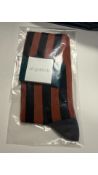 Jo Gordon Vertical Stripe Knee High Socks, Brown, Size M