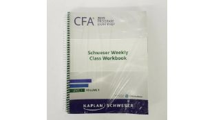 Kaplan Schweser CFA 2019 Exam Prep Workbook Level 1, Vol 1+2