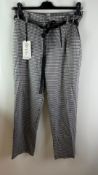Souvenir Clubbing Women's Trousers, Black/White Check, Small,