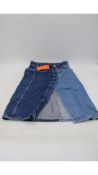 Stine Goya PS25 Two Tone Denim Skirt, Blue, Size S Sample