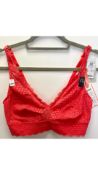 Etam Women's Cherie Cherie SA Triangle Bralette, Red, Size 32C