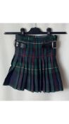 Macgregor Macduff Kids Kilt, Navy, Green, Size Waist 20. Used