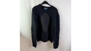 Polo Ralph Lauren Hand Knit Jumper, Long Sleeve, Crew Neck, Mulicoloured, 51% Wooll/49%Alpaca, Large