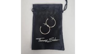 Thomas Sabo Sterling Silver Hoop Earrings, 25mm