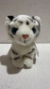 Four Pet Jes World 991201 Glitter Eyes Teddy Tiger, White, 20cm
