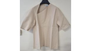 Tiger of Sweden Womens Short Sleeve Ioana Top, Beige, Size M