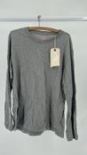 Conkers Club Mens Long Sleeve Ringer Tee, Grey, Marl, Size M, New Without Tags