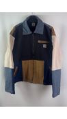 Carhartt Mens Patchwork Reworked Jacket, Multicolored, Size L, No Tags