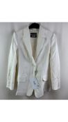 Boutque Moschino Crepe Blazer, White, Size 38