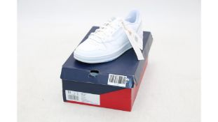 Reebok Phase Court Trainers, White/Pale Blue, UK 6. Box damaged