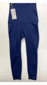 Luxe So Clothing Seamless Luxe Leggings, Navy, UK 14-16