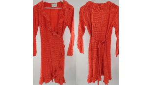 Cecilie Copenhagen Red Wrap Dress, Size L