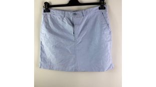 Ralph Lauren Women's Sport Cotton Skirt, Short, Side Pockets, Zip Fastening, Sky Blue, Size 8, No Ta