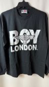 Boy London Men's LS T-Shirt, Black, XL, New