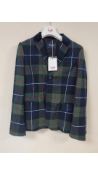Il Gufo Girls Tartan Blazer, Blue/Green/ Size 14 Years