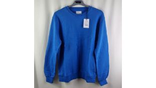 Colorful Standard Men's Classic Organic Crew Sweatshirt, Pacific Blue, Size M