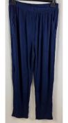 Three Pairs of Mofiz Men's Pajama Bottoms, Navy, Small